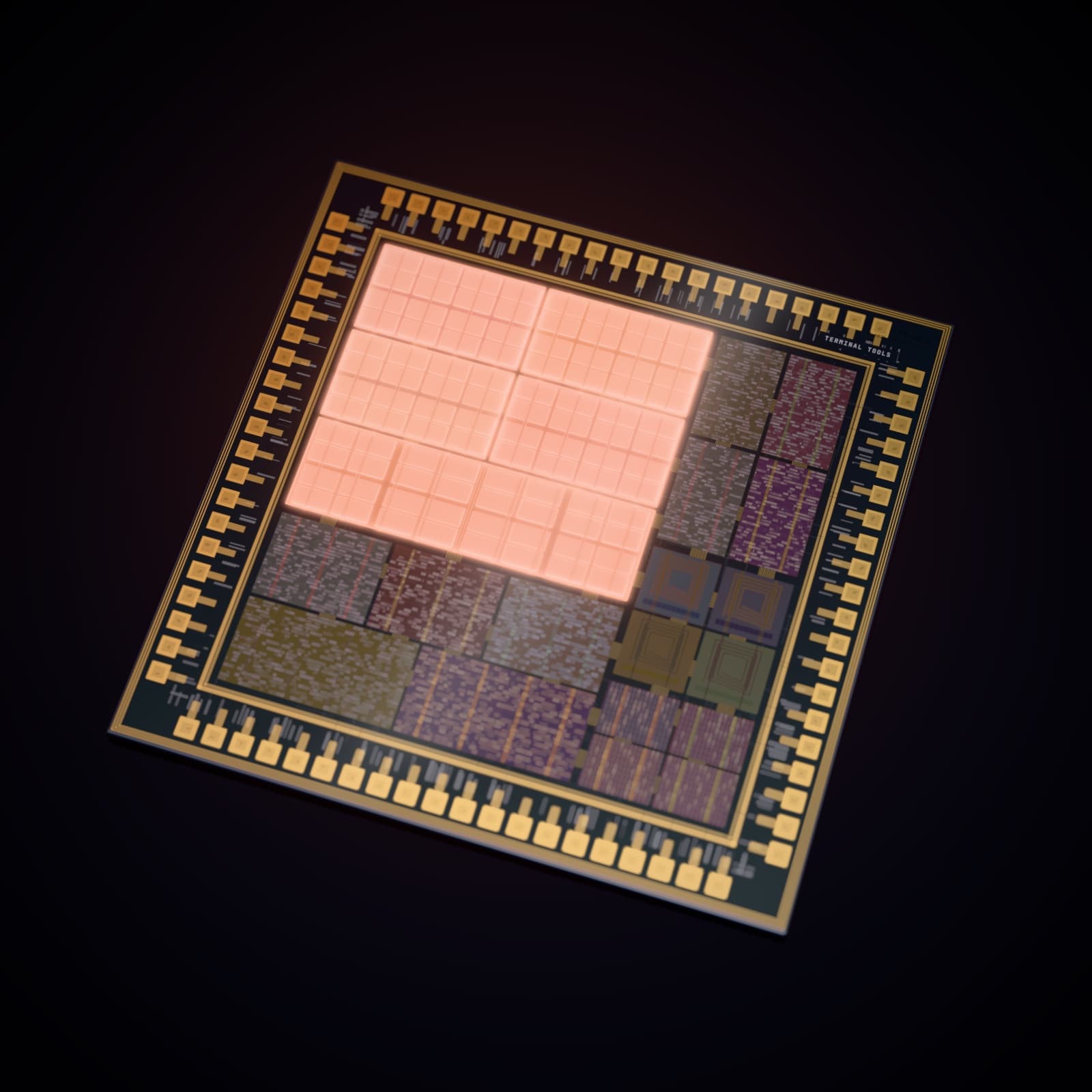 Die render for terminal tools, with a block for each of the five Rust tools sized by its lines of Rust. siphon is the largest and glows.